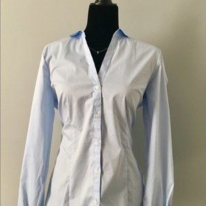 H&M blue button down, 14